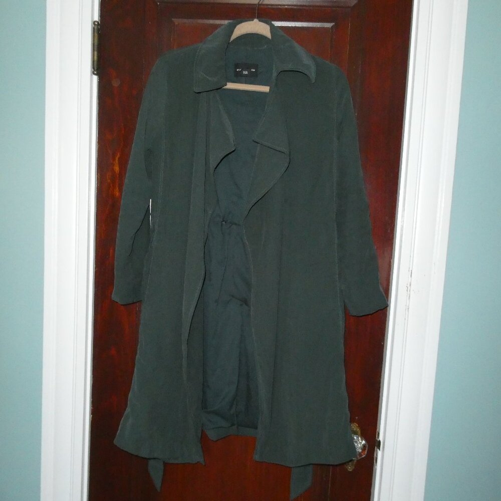 Club Monaco Lightweight Trench Coat | Dark Green | Size S
